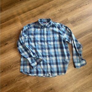 UNTUCKit Men's Blue Plaid Long Sleeve Shirt